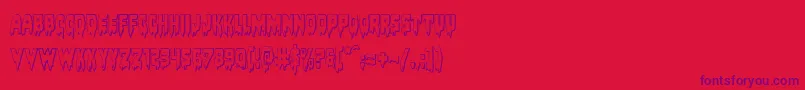 Bloodlust3D Font – Purple Fonts on Red Background