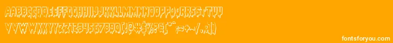 Bloodlust3D Font – White Fonts on Orange Background