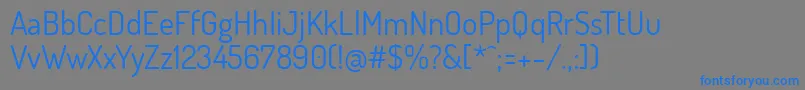 フォントDosisBook – 灰色の背景に青い文字