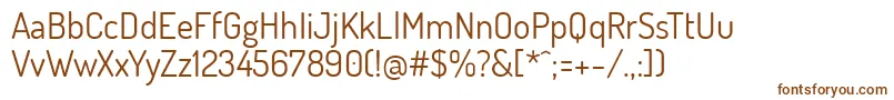 DosisBook Font – Brown Fonts on White Background