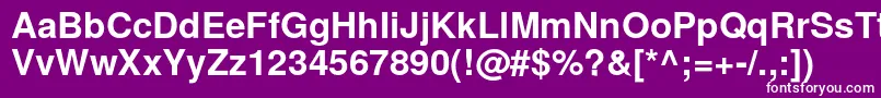 フォントTexgyreherosBold – 紫の背景に白い文字