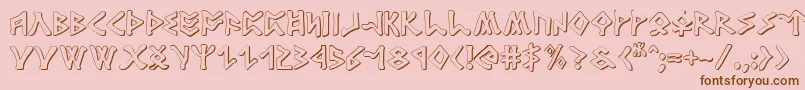 Rosicrucian3D Font – Brown Fonts on Pink Background
