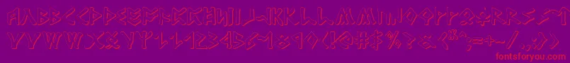 Rosicrucian3D Font – Red Fonts on Purple Background