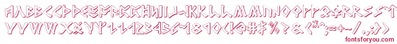 Rosicrucian3D Font – Red Fonts on White Background