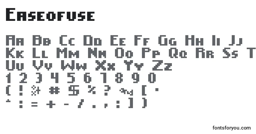 Fuente Easeofuse - alfabeto, números, caracteres especiales