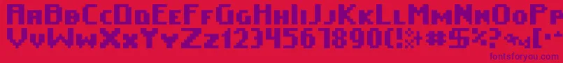 Easeofuse Font – Purple Fonts on Red Background