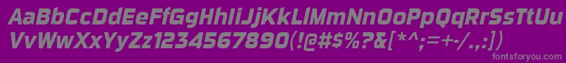 SuigeneriscdrgBolditalic-Schriftart – Graue Schriften auf violettem Hintergrund