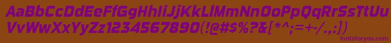 SuigeneriscdrgBolditalic Font – Purple Fonts on Brown Background