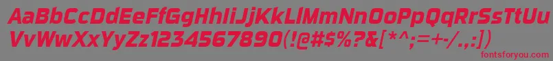 SuigeneriscdrgBolditalic Font – Red Fonts on Gray Background