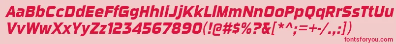 SuigeneriscdrgBolditalic Font – Red Fonts on Pink Background
