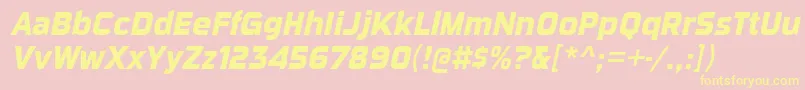 SuigeneriscdrgBolditalic Font – Yellow Fonts on Pink Background