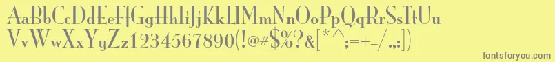 Шрифт MonalisastdSolid – серые шрифты на жёлтом фоне