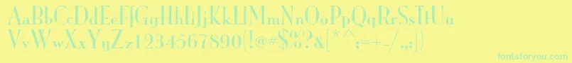 Police MonalisastdSolid – polices vertes sur fond jaune
