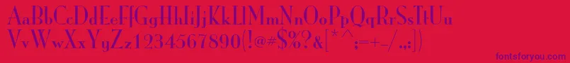 フォントMonalisastdSolid – 赤い背景に紫のフォント