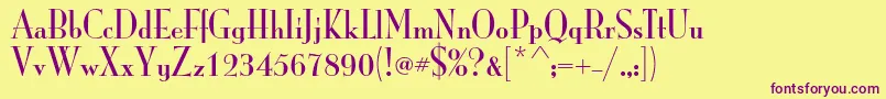 MonalisastdSolid Font – Purple Fonts on Yellow Background