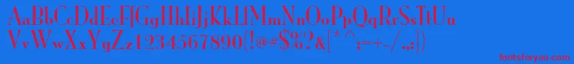 MonalisastdSolid Font – Red Fonts on Blue Background