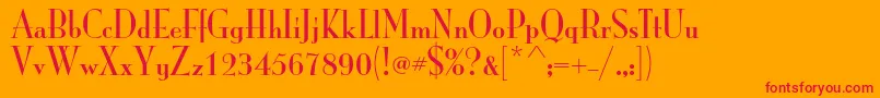 フォントMonalisastdSolid – オレンジの背景に赤い文字