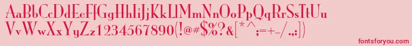 MonalisastdSolid Font – Red Fonts on Pink Background