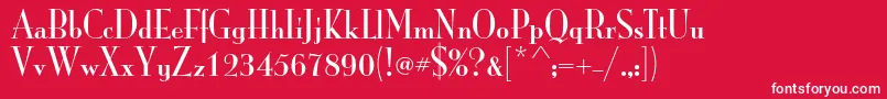 フォントMonalisastdSolid – 赤い背景に白い文字