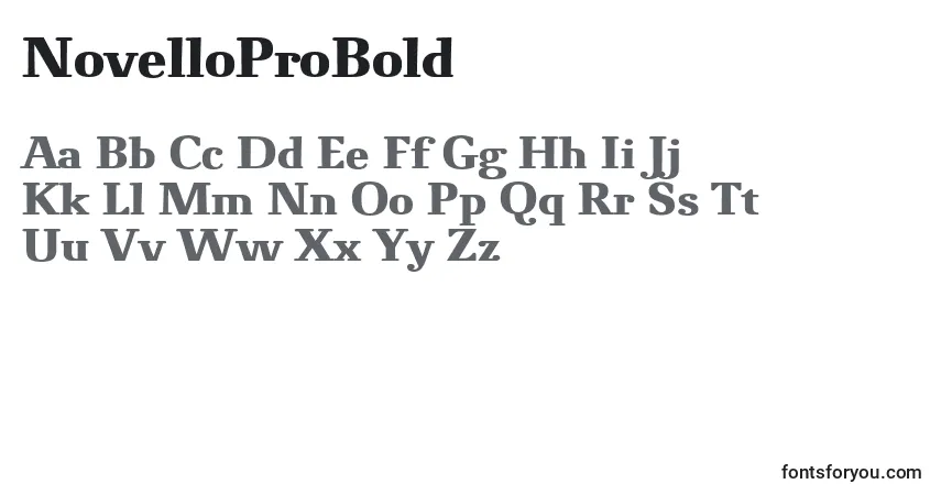 Шрифт NovelloProBold – алфавит, цифры, специальные символы