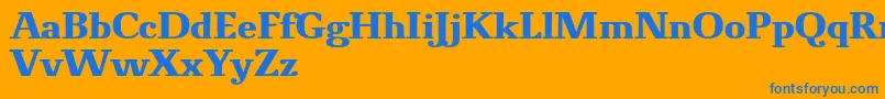 Police NovelloProBold – polices bleues sur fond orange