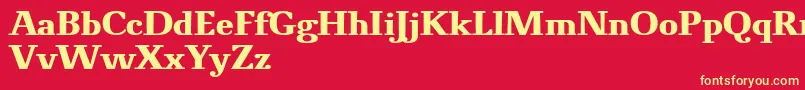 フォントNovelloProBold – 黄色の文字、赤い背景