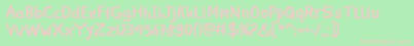 IngatRegular Font – Pink Fonts on Green Background