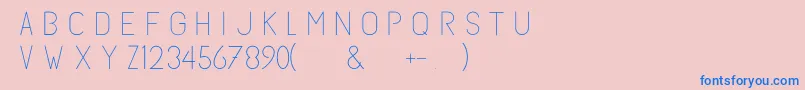 fuente Subtlesanslight – Fuentes Azules Sobre Fondo Rosa