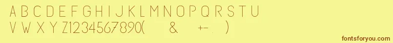 Subtlesanslight Font – Brown Fonts on Yellow Background
