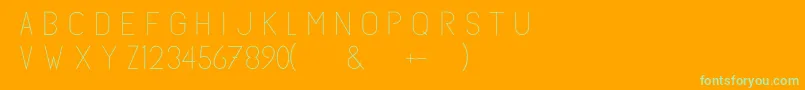 Subtlesanslight Font – Green Fonts on Orange Background