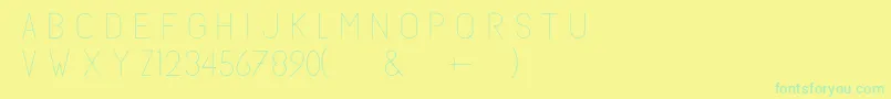 Subtlesanslight Font – Green Fonts on Yellow Background