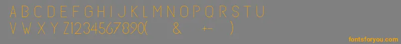 Subtlesanslight Font – Orange Fonts on Gray Background