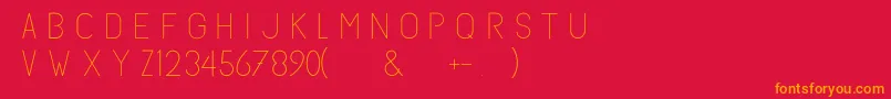 Subtlesanslight Font – Orange Fonts on Red Background
