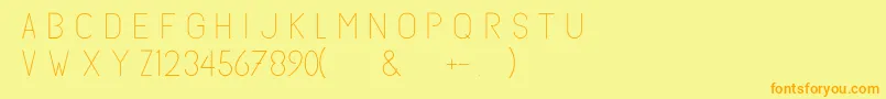 Subtlesanslight Font – Orange Fonts on Yellow Background