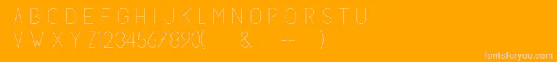 Subtlesanslight Font – Pink Fonts on Orange Background