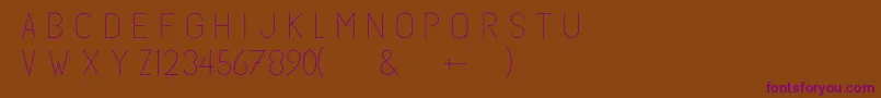 Subtlesanslight Font – Purple Fonts on Brown Background