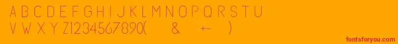 Subtlesanslight Font – Red Fonts on Orange Background