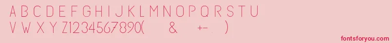 Subtlesanslight Font – Red Fonts on Pink Background