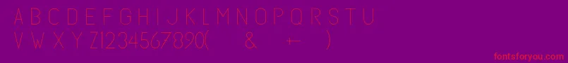 Subtlesanslight Font – Red Fonts on Purple Background