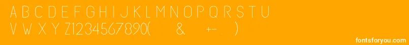 フォントSubtlesanslight – オレンジの背景に白い文字