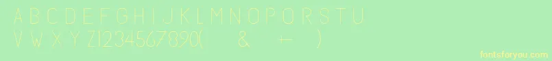 Subtlesanslight Font – Yellow Fonts on Green Background