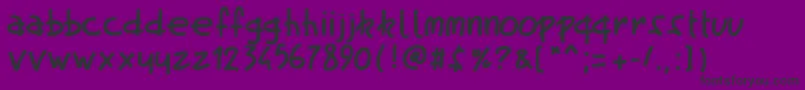 フォントPwfatscratch – 紫の背景に黒い文字