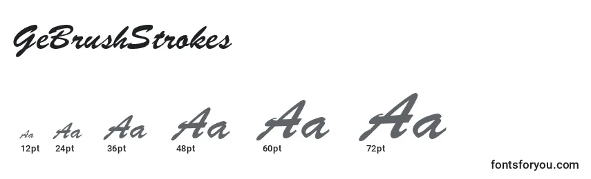 GeBrushStrokes Font Sizes