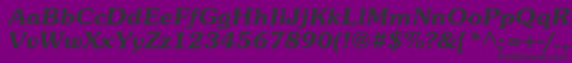 SouvenirstdDemiitalic Font – Black Fonts on Purple Background