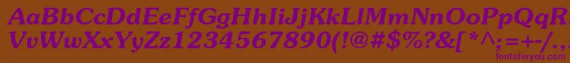 SouvenirstdDemiitalic Font – Purple Fonts on Brown Background