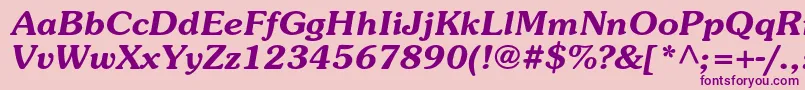 SouvenirstdDemiitalic Font – Purple Fonts on Pink Background