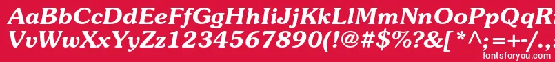 SouvenirstdDemiitalic Font – White Fonts on Red Background