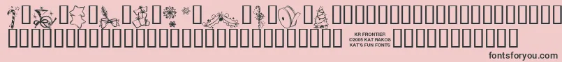 KrChristmasJewels20055 Font – Black Fonts on Pink Background