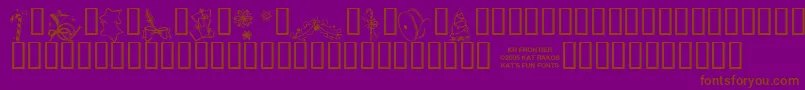 KrChristmasJewels20055 Font – Brown Fonts on Purple Background