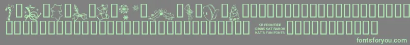 KrChristmasJewels20055 Font – Green Fonts on Gray Background